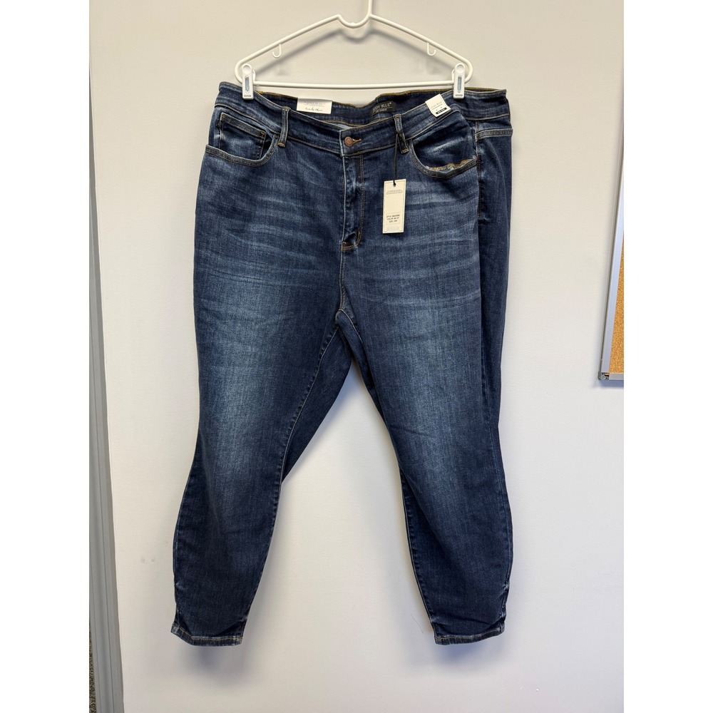 Judy Blue Mid Rise Skinny Jeans Medium Stone Wash JB82252MD Womens 24W NWT